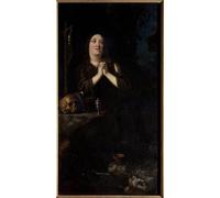 ARTXLXXBN Famous Painting Canvas Artwork Graffiti Print Portrait of Maria Maddalena of Austria As Saint Mary Magdalene by Justus Sustermans Portrait Canvas Image for Home Decor 60x90cm