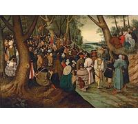 ARTXLXXBN Famous Painting Canvas Artwork Graffiti Print Saint John the Baptist Preaching to the Multitude by Pieter Brueghel the Younger Portrait Canvas Image for Home Decor 60x90cm