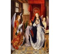 ARTXLXXBN Famous Painting Canvas Artwork Graffiti Print the Annunciation by Hans Memling Portrait Canvas Image for Home Decor 60x90cm
