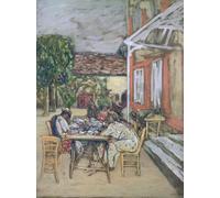 ARTXLXXBN Famous Painting Canvas Artwork Graffiti Print the Breakfast by Edouard Vuillard Portrait Canvas Image for Home Decor 60x90cm