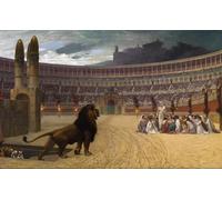 ARTXLXXBN Famous Painting Canvas Artwork Graffiti Print the Christian Martyrs' Last Prayer by Famous Artist Portrait Canvas Image for Home Decor 60x90cm