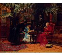 ARTXLXXBN Famous Painting Canvas Artwork Graffiti Print the Church in Danger by Jehan Georges Vibert Portrait Canvas Image for Home Decor 60x90cm