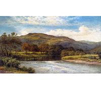 ARTXLXXBN Famous Painting Canvas Artwork Graffiti Print the Conway Near Bettws Y Coed by Benjamin Williams Leader Portrait Canvas Image for Home Decor 60x90cm