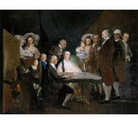 ARTXLXXBN Famous Painting Canvas Artwork Graffiti Print The Family of the Infante Don Luis Francisco de Goya Portrait Canvas Image for Home Decor 60x90cm