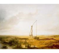 ARTXLXXBN Famous Painting Canvas Artwork Graffiti Print the Great Hungarian Plain with Draw Well by Karoly the Elder Marko Portrait Canvas Image for Home Decor 60x90cm