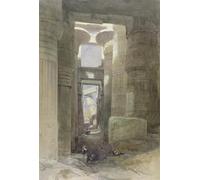 ARTXLXXBN Famous Painting Canvas Artwork Graffiti Print the Great Temple of Amon Karnak the Hypostyle Hall by David Roberts Portrait Canvas Image for Home Decor 60x90cm