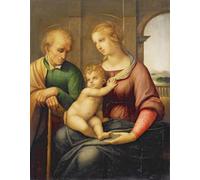 ARTXLXXBN Famous Painting Canvas Artwork Graffiti Print the Holy Family or Lady with the Beardless by Raffaello Sanzio Raphael Portrait Canvas Image for Home Decor 60x90cm