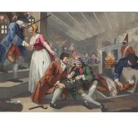 ARTXLXXBN Famous Painting Canvas Artwork Graffiti Print the Idle 'prentice Betrayed by William Hogarth Portrait Canvas Image for Home Decor 60x90cm