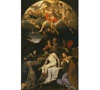 ARTXLXXBN Famous Painting Canvas Artwork Graffiti Print the Lamentation Over the Dead Christ with Saints by Annibale Carracci Portrait Canvas Image for Home Decor 60x90cm