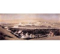 ARTXLXXBN Famous Painting Canvas Artwork Graffiti Print the Meadow of San Isidro on His Feast Day by Francisco De Goya Portrait Canvas Image for Home Decor 60x90cm