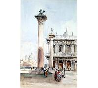 ARTXLXXBN Famous Painting Canvas Artwork Graffiti Print the Piazzetta Di San Marco Venice by Fulleylove Portrait Canvas Image for Home Decor 60x90cm