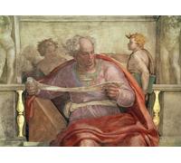 ARTXLXXBN Famous Painting Canvas Artwork Graffiti Print the Prophet Joel From the Sistine Ceiling by Buonarroti Portrait Canvas Image for Home Decor 60x90cm