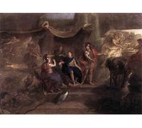 ARTXLXXBN Famous Painting Canvas Artwork Graffiti Print The Resolution of Louis XIV to Make War on the Dutch Republic Charles Le Brun Portrait Canvas Image for Home Decor 60x90cm