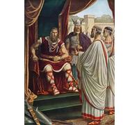 ARTXLXXBN Famous Painting Canvas Artwork Graffiti Print the Roman Ambassadors Beseeching Alaric I King of the Visigoths by Tancredi Scarpelli Portrait Canvas Image for Home Decor 60x90cm