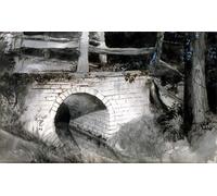 ARTXLXXBN Famous Painting Canvas Artwork Graffiti Print the Small Brick Bridge by John Ruskin Portrait Canvas Image for Home Decor 60x90cm