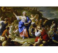 ARTXLXXBN Famous Painting Canvas Artwork Graffiti Print the Song of Miriam the Prophetess by Famous Artist Portrait Canvas Image for Home Decor 60x90cm