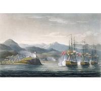 ARTXLXXBN Famous Painting Canvas Artwork Graffiti Print the Squadron Under the Command of Attacking Fort Maurigio by Whitcombe Portrait Canvas Image for Home Decor 60x90cm