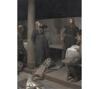 ARTXLXXBN Famous Painting Canvas Artwork Graffiti Print the Story of Burnt Njáll Gunnar and Hallgerðr by August Malmström Portrait Canvas Image for Home Decor 60x90cm