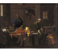 ARTXLXXBN Famous Painting Canvas Artwork Graffiti Print the Testament of Eudamidas by Nicolas Poussin Portrait Canvas Image for Home Decor 60x90cm