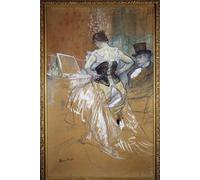ARTXLXXBN Famous Painting Canvas Artwork Graffiti Print the Woman in the Corset Prostituee Dresses in Front of Her Client in a Brothel by Henri De Toulouse Lautrec for Home Decor 60x90cm