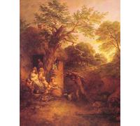 ARTXLXXBN Famous Painting Canvas Artwork Graffiti Print the Woodcutters' Return by Thomas Gainsborough Portrait Canvas Image for Home Decor 60x90cm