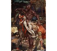 ARTXLXXBN Famous Painting Canvas Artwork Graffiti Print They Saw One Man Called Fool and Another Called Want-wit by Byam Liston Shaw Portrait Canvas Image for Home Decor 60x90cm