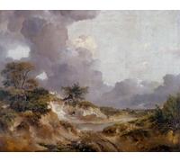 ARTXLXXBN Famous Painting Canvas Artwork Graffiti Print Unbekanntes Bild by Gainsborough Portrait Canvas Image for Home Decor 60x90cm