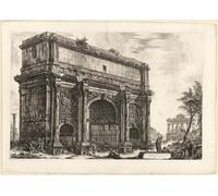 ARTXLXXBN Famous Painting Canvas Artwork Graffiti Print View of the Arch of Septimius Severus by Battista Piranesi Portrait Canvas Image for Home Decor 60x90cm
