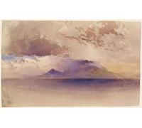 ARTXLXXBN Famous Painting Canvas Artwork Graffiti Print View of the Gulf of Naples and Vesuvius by John Ruskin Portrait Canvas Image for Home Decor 60x90cm