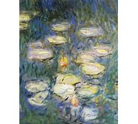 ARTXLXXBN Famous Painting Canvas Artwork Graffiti Print Water Lilies Claude Monet Detail by Claude Monet Portrait Canvas Image for Home Decor 60x90cm