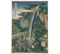 ARTXLXXBN Famous Painting Canvas Artwork Graffiti Print Waterfall of Roben Oyama Japan by Katsushika Hokusai Portrait Canvas Image for Home Decor 60x90cm