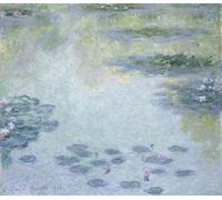 ARTXLXXBN Famous Painting Canvas Artwork Graffiti Print Waterlilies' by Claude Monet Portrait Canvas Image for Home Decor 60x90cm
