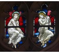 ARTXLXXBN Famous Painting Canvas Artwork Graffiti Print Westminster St Margaret Powell Sons Henry Holiday Tracery Angels by Henry Holiday Portrait Canvas Image for Home Decor 60x90cm