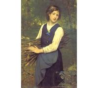 ARTXLXXBN Famous Painting Canvas Artwork Graffiti Print Woman with Faggots Francois Alfred Delobbe Portrait Canvas Image for Home Decor 60x90cm