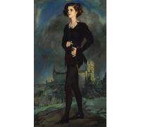 ARTXLXXBN Famous Painting Canvas Artwork Graffiti Print Writer Michael Strange with the Alcazar in the by Ignacio Zuloaga Y Zabaleta Portrait Canvas Image for Home Decor 60x90cm
