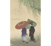 ARTXLXXBN Famous Print Painting Colorful Art Print a Black Bird on a Bough in the Moonlight by Ohara Koson Canvas Art Decorations for Home Decor 60x90cm