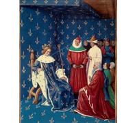 ARTXLXXBN Famous Print Painting Colorful Art Print Charles V Received the Ambassadors of Charles Iv by Jean Fouquet Canvas Art Decorations for Home Decor 60x90cm