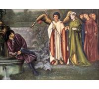 ARTXLXXBN Famous Print Painting Colorful Art Print Chaucer's Dream of Fair Women by Edward Burne Jones Canvas Art Decorations for Home Decor 60x90cm