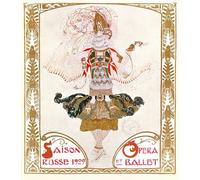 ARTXLXXBN Famous Print Painting Colorful Art Print Cover of a Programme for the Russian Season of Opera and Ballet by Leon Bakst Canvas Art Decorations for Home Decor 60x90cm