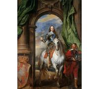 ARTXLXXBN Famous Print Painting Colorful Art Print Equestrian Portrait of Charles I by Anthony Van Dyck Canvas Art Decorations for Home Decor 60x90cm