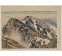 ARTXLXXBN Famous Print Painting Colorful Art Print Habuka San From the Series Twelve Scenes in the Japan Alps by Hiroshi Yoshida Canvas Art Decorations for Home Decor 60x90cm