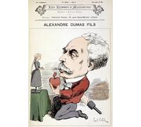 ARTXLXXBN Famous Print Painting Colorful Art Print Humorous Drawing on Alexandre Dumas Fils by Andre Gill Canvas Art Decorations for Home Decor 60x90cm