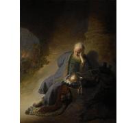 ARTXLXXBN Famous Print Painting Colorful Art Print Jeremiah Lamenting over the destruction of jerusalem by Rembrandt van Rijn Canvas Art Decorations for Home Decor 60x90cm