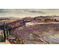 ARTXLXXBN Famous Print Painting Colorful Art Print Jerusalem From the Traditional Spot on the Mount of Olives by Fulleylove Canvas Art Decorations for Home Decor 60x90cm