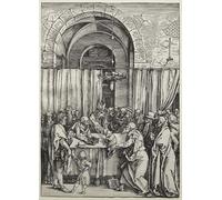 ARTXLXXBN Famous Print Painting Colorful Art Print Joachims Offering Rejected by the High Priest by Albrecht Dürer Canvas Art Decorations for Home Decor 60x90cm