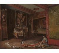 ARTXLXXBN Famous Print Painting Colorful Art Print My Room At Tonnerre by Emile Bernard Canvas Art Decorations for Home Decor 60x90cm