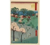 ARTXLXXBN Famous Print Painting Colorful Art Print Nippori Temple Gardens by Ando Hiroshige Canvas Art Decorations for Home Decor 60x90cm