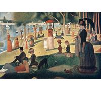 ARTXLXXBN Famous Print Painting Colorful Art Print One Sunday Afternoon At Ile De Lajatte by Georges Seurat Canvas Art Decorations for Home Decor 60x90cm