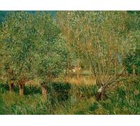 ARTXLXXBN Famous Print Painting Colorful Art Print Pastures on the Banks of the Orvanne by Alfred Sisle Canvas Art Decorations for Home Decor 60x90cm