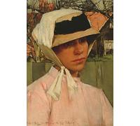 ARTXLXXBN Famous Print Painting Colorful Art Print Portrait of a Young Girl by Henry Herbert La Thangue Canvas Art Decorations for Home Decor 60x90cm